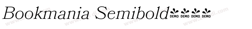 Bookmania Semibold字体转换
